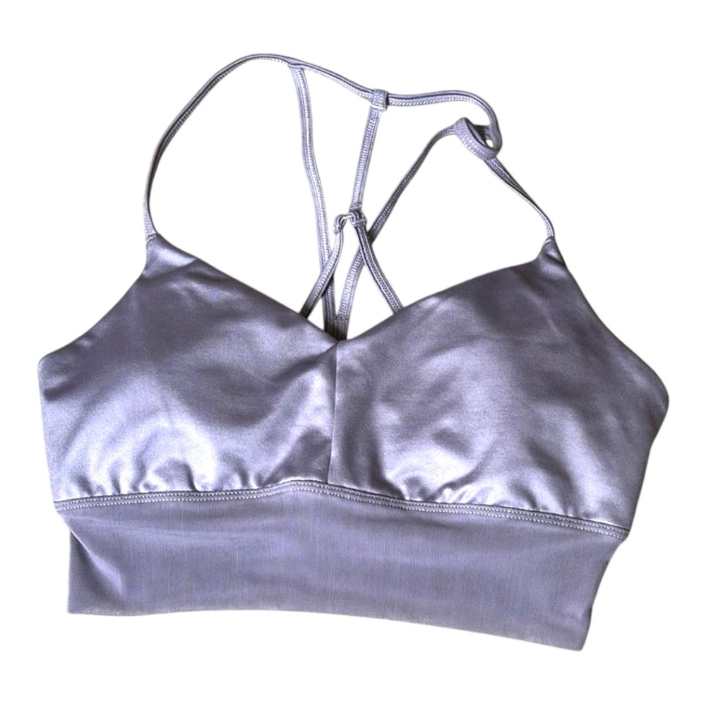 ALO Yoga Women’s Lavish Sports Bra in lavender, size small